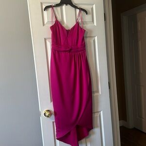 Magenta midi dress